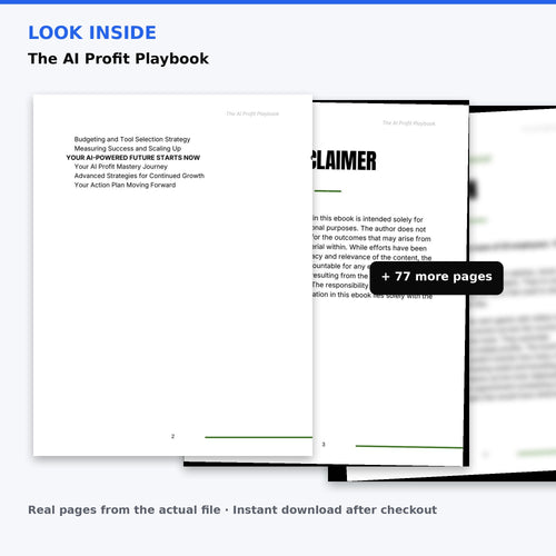 Look inside the flagship AI Profit Playbook — included in SoloStack Complete