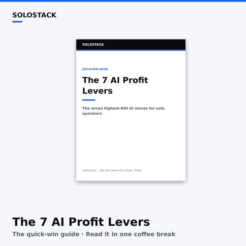 The 7 AI Profit Levers — quick-win guide